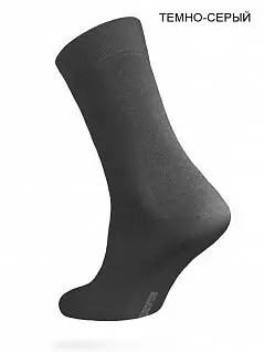 Современные носки из однотонной ткани Conte DTНсм5с08сп000 000_Темно-серый